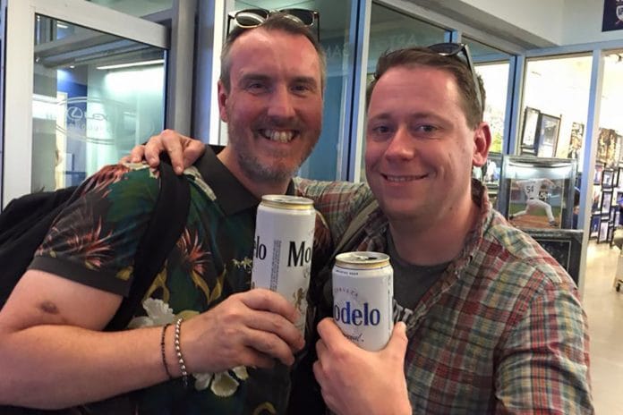 Rik Henderson and Guy Cocker at the LA Dodgers during E3