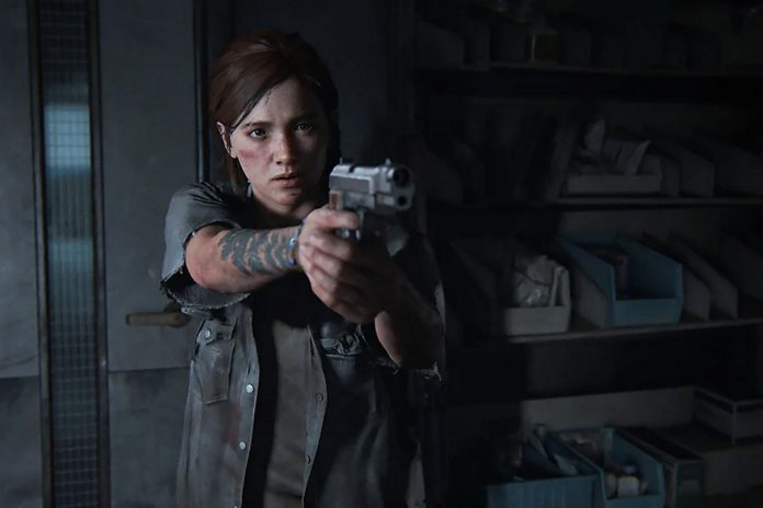 The Last of Us Part II - Ellie pointing a gun