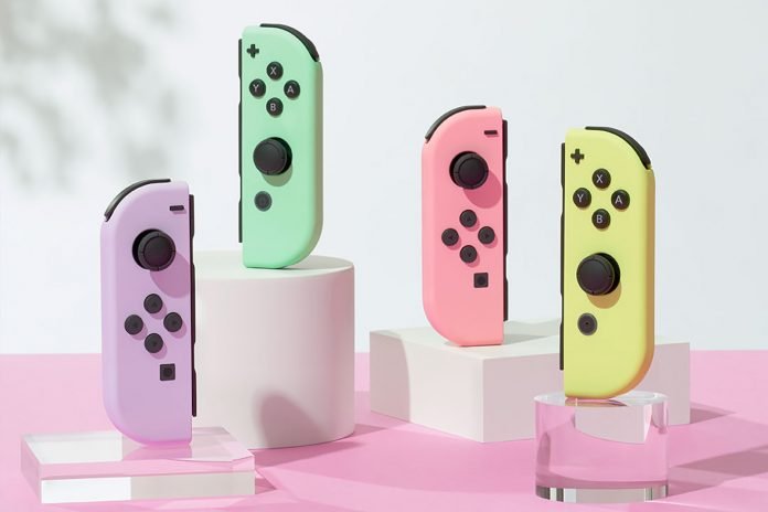 Nintendo Switch Joy-Cons in pastel colours