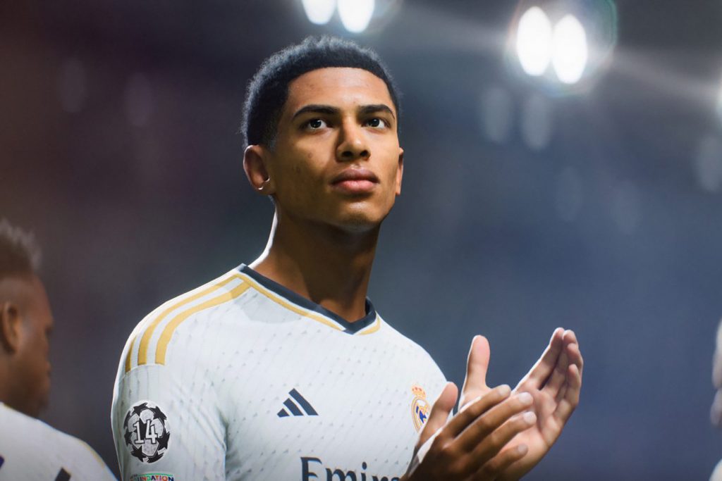 EA Sports FC 24 screen with Jude Bellingham