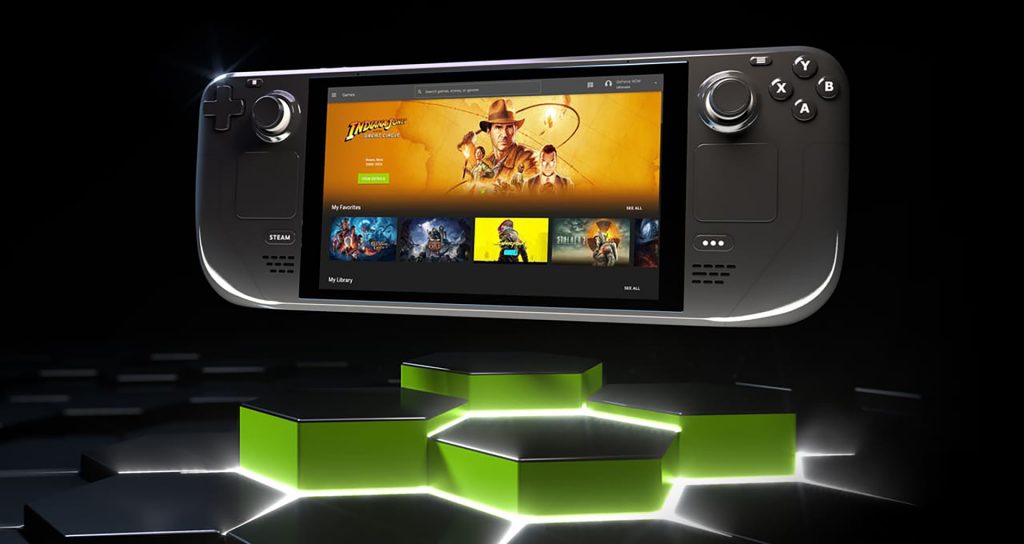 Nvidia GeForce Now running on a Steam Deck